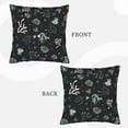 thumbnail image 4 of LNWH Dark Coral Watercolor Throw Pillow Covers, Square Soft Linen Decorative Pillow Cases, 20"x20", 4 of 8