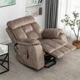 thumbnail image 6 of LITVZ 26in Extra Wide Recliner Chair for Big Man 400lbs, Oversized Power Lift Chair with Heat and Massage Hidden Cup Holder, Overstuffed Velvet Stand Up Recliner Lift Chairs for Elderly, 6 of 10