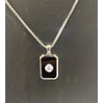 thumbnail image 2 of Black Onyx Pendant-Emerald Cut Black Onyx Pendant-Sterling Silver Pendant-Dainty Pendant-Charm Pendant-Pendant With Chain-925 Silver Pendant, 2 of 3