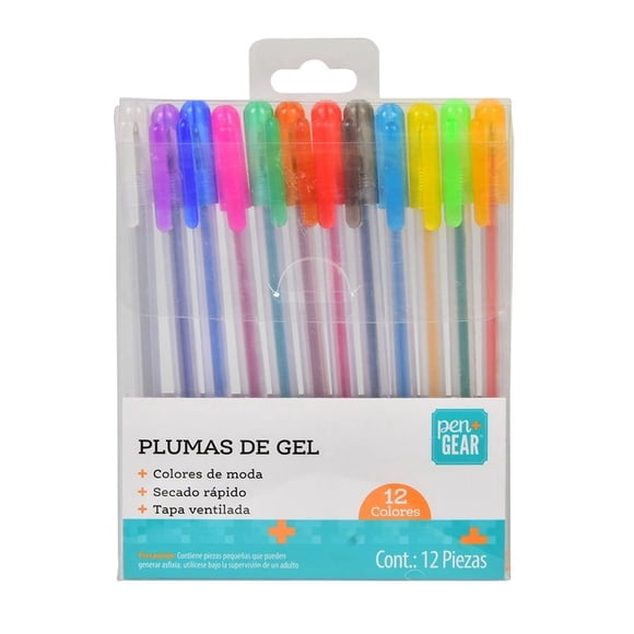 Plumas de Gel Pen+Gear Multicolor 12 Piezas