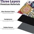 thumbnail image 3 of Office Chair Mat for Hardwood & Tile Floor,Boho Mandala Floral 36"x48" Computer Chair Mat for Rolling Chairs Carpet, Under Desk Non Slip Gaming Rug, Low-Pile Rubber Backing Large Protector Mat, 3 of 6