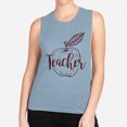 thumbnail image 2 of Teacher Apple Women's Muscle Tank X-Large Stonewash Denim, 2 of 5