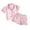 Light Pink, variant on WOYY Infant Girls Summer Silk Satin Pajamas Bow Print Short Sleeve Shirt Shorts Sleepwear Set, Sizes 18-24M