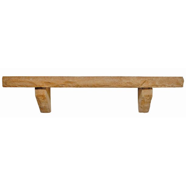 Cast Stone Mantel Shelf 60" Safari