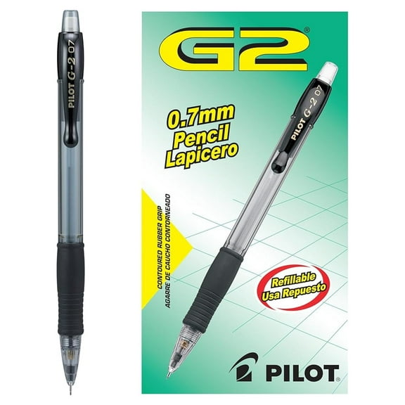 , G2 Mechanical Pencils, 0.7mm HB Lead, Black Accents, Pack of 12