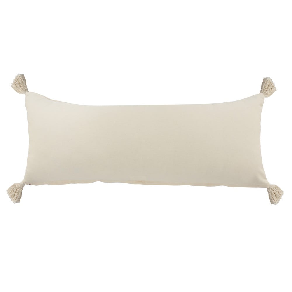Ox Bay 14" x 36" Red/ White Color Block Organic Cotton Pillow Cover