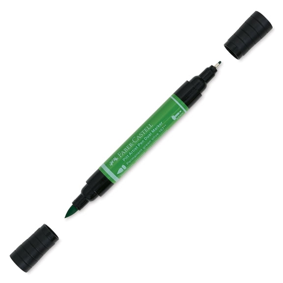 Faber-Castell Pitt Artist Pen Dual Tip Marker - Permanent Olive Green 167