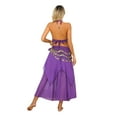 thumbnail image 3 of Zaldita Women's Belly Dance Dress Set Belly Crop Top and Dancing Skirt Hip Scarf 3-Piece Outfit Purple One Size, 3 of 7