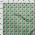 thumbnail image 3 of oneOone Georgette Viscose Aquamarine Green Fabric Florals Craft Projects Decor Fabric Printed By The Yard 42 Inch Wide, 3 of 4