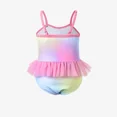 thumbnail image 2 of Barbie Baby Girls Swimsuit Pink Gradient Bow Tie Tulle Skirt Hem Spaghetti Strap One Piece Swimwear Sizes 3-24M, 2 of 7