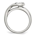 thumbnail image 2 of Chisel Stainless Steel Polished CZ Ring, 2 of 8