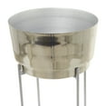 thumbnail image 4 of CosmoLiving by Cosmopolitan 31", 25"H Silver Metal Planter with Removable Stand (2 Count), 4 of 8