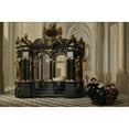 thumbnail image 2 of Dirck Van Delen 24x17 Black Ornate Framed Double Matted Museum Art Print Titled: A Family Beside the Tomb of Prince William I in the Nieuwe Kerk, Delft (1645), 2 of 5