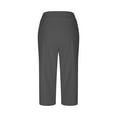 thumbnail image 6 of Lmnyox Summer Stretchy Capris for Women Elastic High Waist Capri Pants with Pocket Lightweight Yoga Capris, 6 of 6