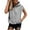 Grey, variant on Y2K Retro Graphic Hoodies - Teen Girls’ Short Sleeve Summer Tops (Preppy Puff Print, Streetwear Vibes) Black L