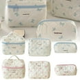 thumbnail image 2 of Makeup Bag Bow Portable Storage Toiletry Bag Makeup Organizer for Travel and Daily Use, 2 of 8