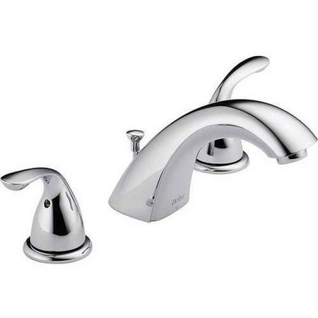 - Delta Classic Widespread Lavatory Faucet with Metal Lever Handles and Metal Pop-Up, Available in Various Colors