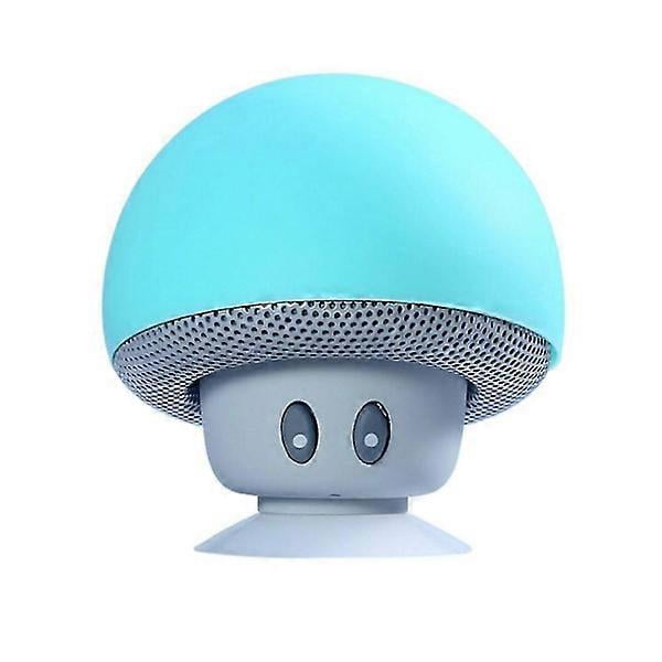 Portable Mini Mushroom Shaped Speaker Wireless Bluetooth Audio for Universal Phone Light Blue, mini speaker.