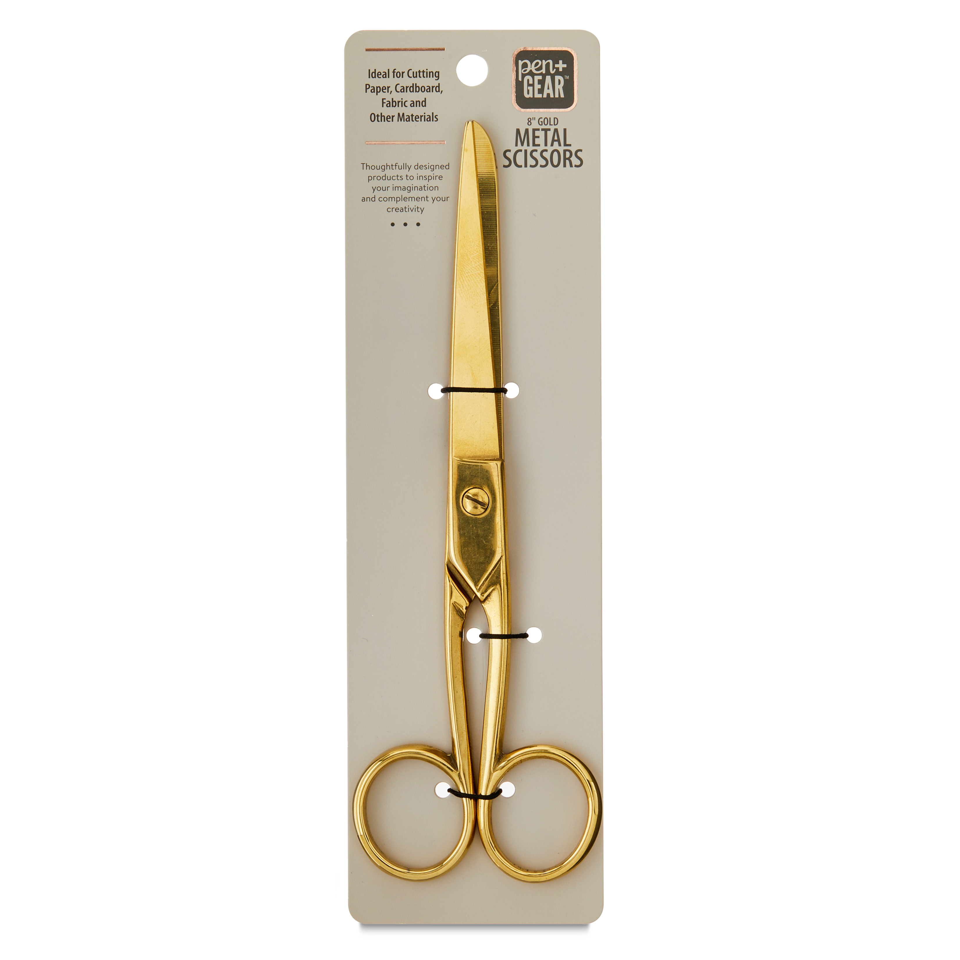 Tijeras Doradas Pen+Gear, 8", 100% Acero, Alta Calidad, Perfectas para Escuela, Oficina y Hogar 3