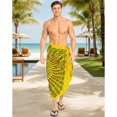 thumbnail image 6 of HAPPY BAY Men's Standard Casual Sarong Long Pareo Beach Wrap One Size Yellow-M400 Summer Vacation Party, 6 of 6