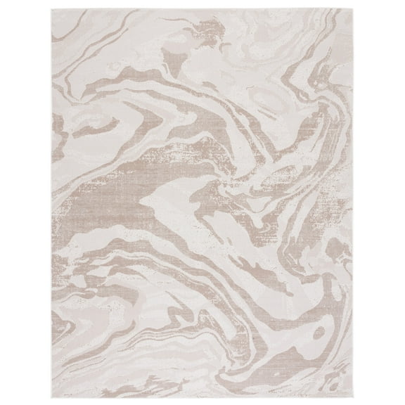 SAFAVIEH Martha Stewart Geometric Indoor/Outdoor Area Rug, Ivory/Beige, 8' x 10'