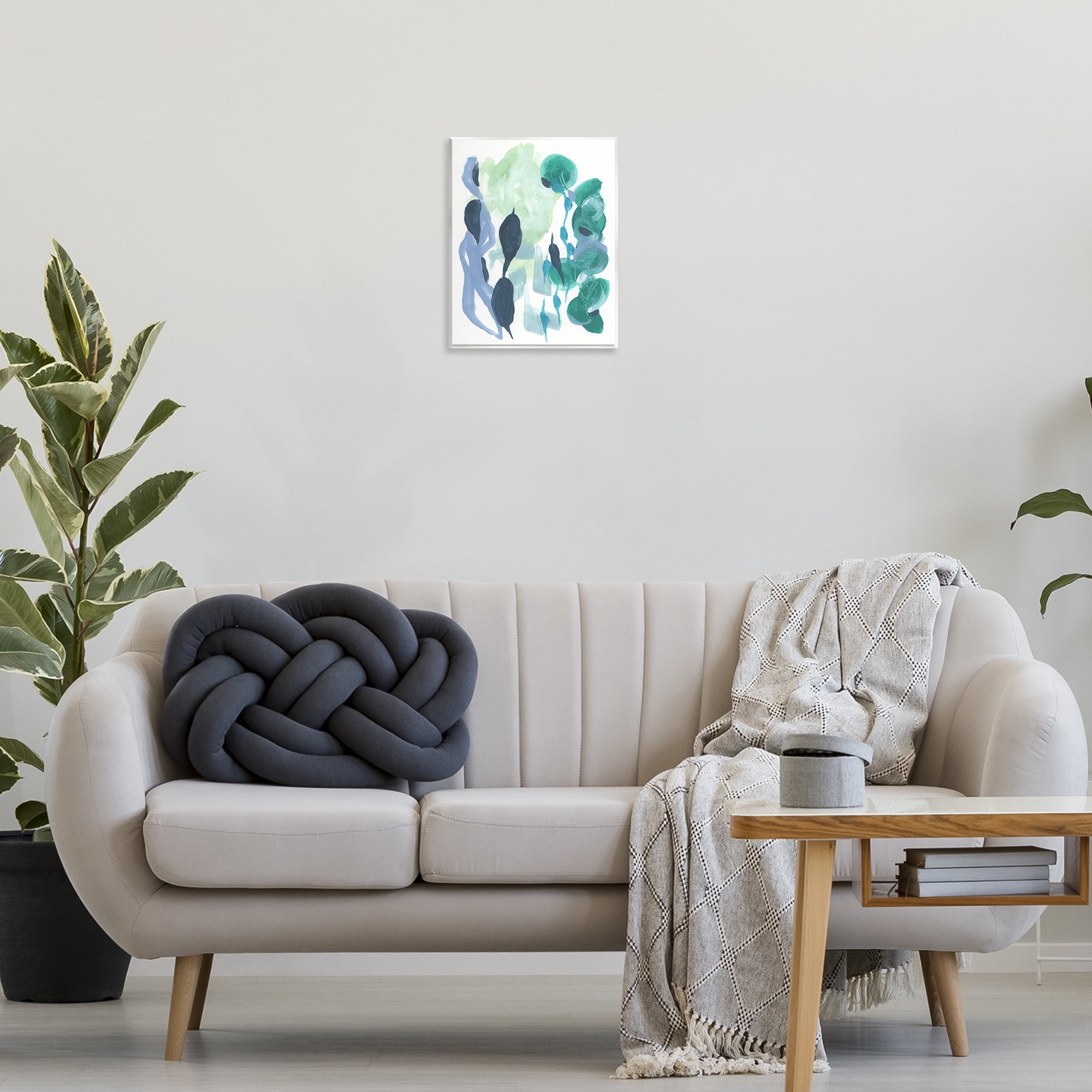Stupell Industries Symbolic Leafy Paint Shapes Abstract Painting Unframed Art Print Wall Art, 11 x 14