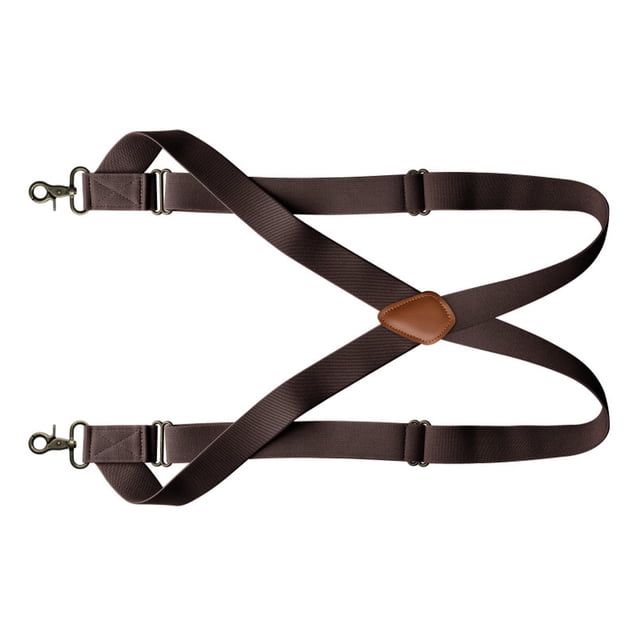 Minnieouse Tirantes para hombre, portátiles, reutilizables, ajustables, con hebilla de Metal, resistentes, para pantalones, informales, formales, para Prendas para la parte inferior del cuerpo Café Minnieouse AP011523-03
