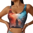 thumbnail image 2 of Lsque Red And Blue Sky Dragon Printed Women'S Sports Bra, Compression, Moisture Wicking, High-Impact Sports Bra For Women,Supportive sports bra-Small, 2 of 9