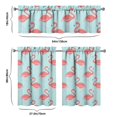 thumbnail image 6 of Kitchen Curtains 36 Inch Short - 3 Panel Set, Flamingo Tropical Bird Print, Rod Pocket Window Curtain, 100% Polyester for Hawaiian Summer Beach Decor, Easy Wash, 6 of 6