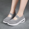 thumbnail image 2 of Domuza Orthopedic Casual Shoes for Women Arch Support Slip on Non Slip Tennis Shoes Wide Mesh Stretch Server Shoes Soft 2026 New Foam Shoes Gray 8.5（EU-41）, 2 of 7