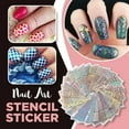 Xinwennn 24 Sheets Different Styles Stencil Nail Art Stickers Set