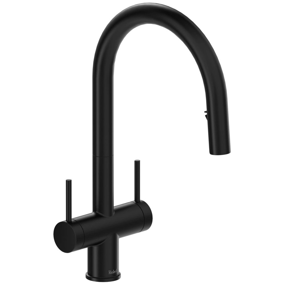 Riobel Az801 Azure 1.5 GPM Single Hole Pull Down Kitchen Faucet Black