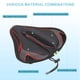 thumbnail image 3 of Funda de asiento de bicicleta, cojín de sillín con gran almohadilla de gel cómoda y sobredimensionada para hombres y mujeres, bicicletas estáticas, roja, 3 of 7