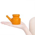 thumbnail image 3 of 5 Botes De Cerámica Neti A Prueba De Fugas Para Enjuague Nasal, Duraderos Para Limpieza Nasal, 350 Ml, Color Naranja, 3 of 8