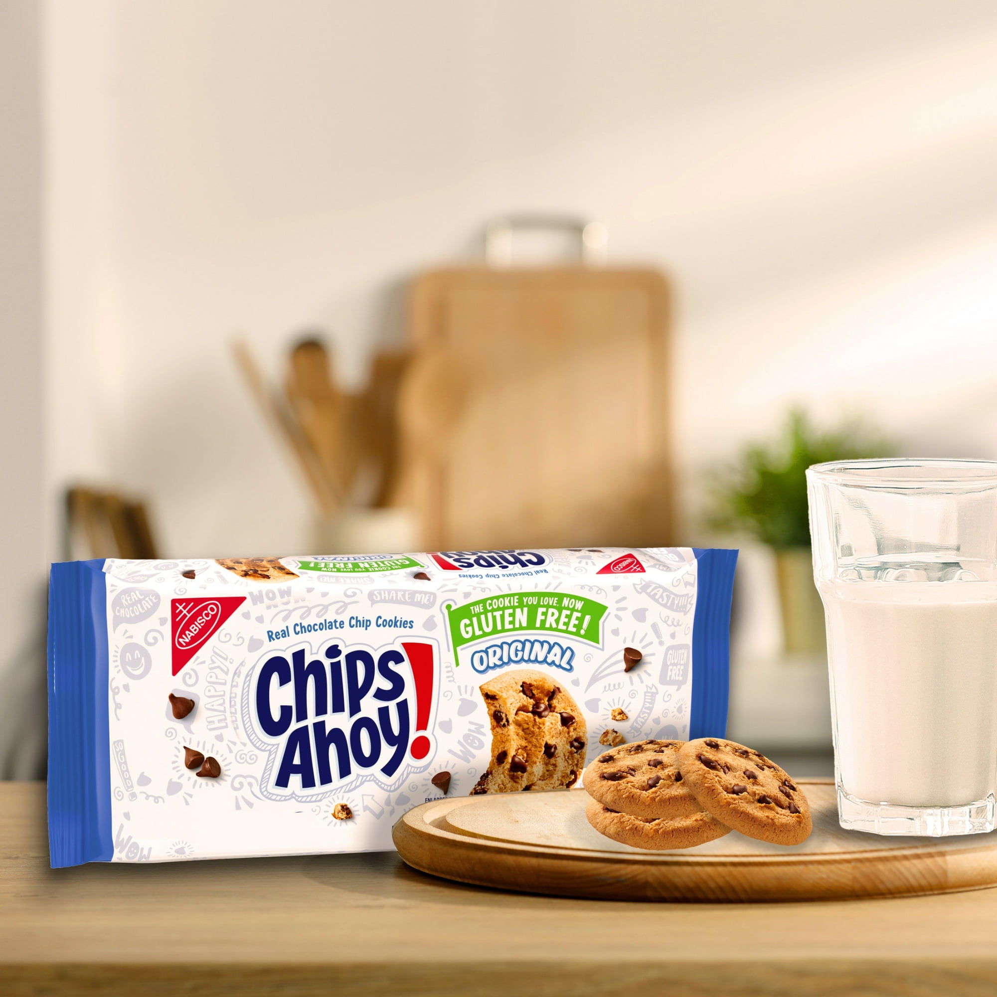 CHIPS AHOY! Original Crunchy Gluten Free Chocolate Chip Cookies, 9.31 oz, Pack of 3