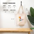 thumbnail image 5 of Tote Bag, Long Beach Island, New Jersey, Mermaid Silhouette, Rainbow Watercolor, Press, Unisex, Reusable, Washable Canvas, Unique Art, 5 of 7