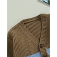 thumbnail image 5 of Arvbitana 1T 2T 3T 4T 5T 6T Toddler Baby Girls Knitted Cardigan Coat Long Sleeve Striped Print Button Sweater Coat Little Girls Casual Jacket Outerwear, 5 of 7