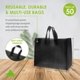 thumbnail image 4 of Prime Line Packaging Plastic Bags with Handles, Black Frosted Gift Bags Bulk 16x6x12 50 Pack, 4 of 8
