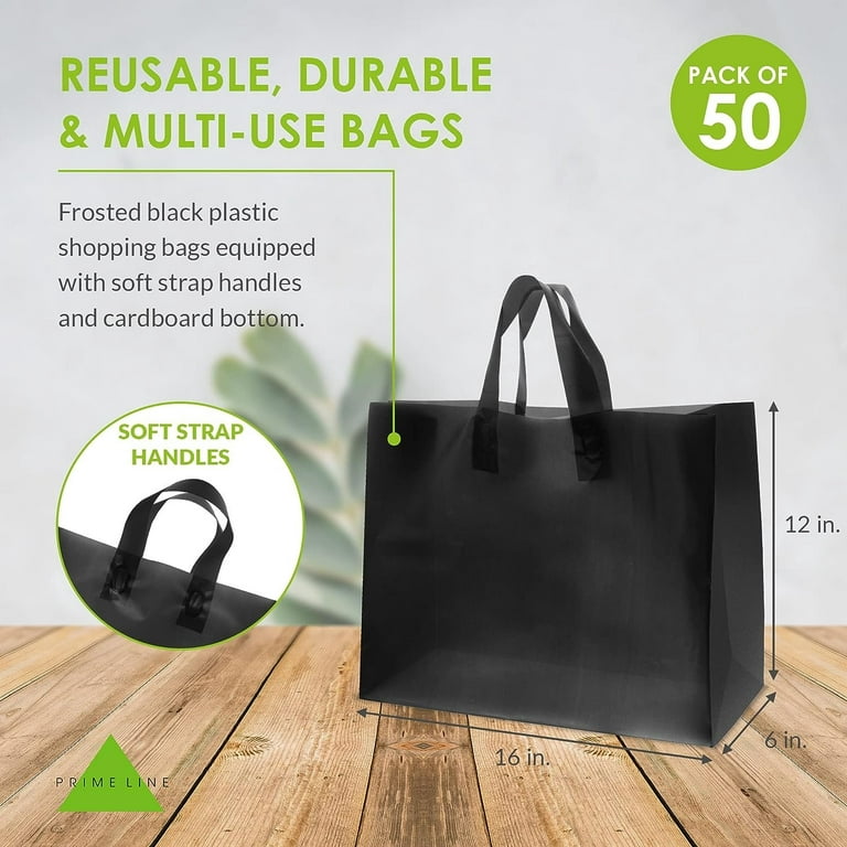 Prime Line Packaging Black Kraft Paper Bags with Handles Retail Gift Bags  Bulk 25 Pcs 10x5x13, 25 Pcs - Kroger