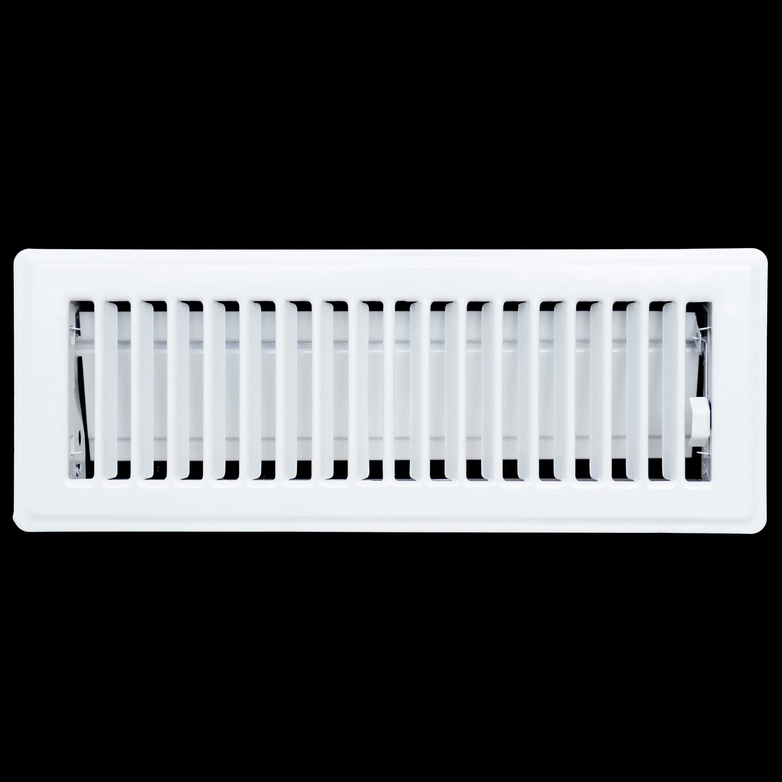 Fits 3x10 Duct Opening Floor Register with Louvered Design by Handua | Heavy Duty Walkable Design with Damper | Floor Vent Grille | Easy to Adjust Air Supply Lever | White