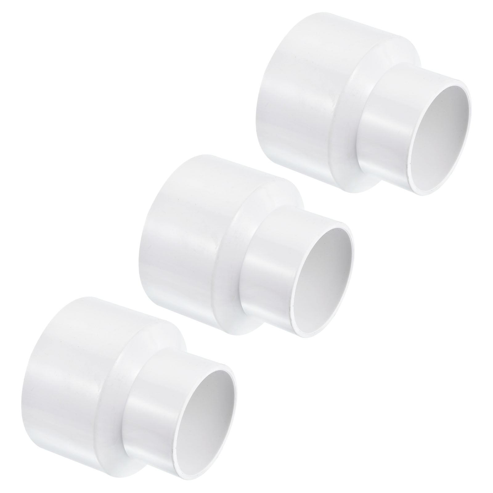 Uxcell 90mm to 63mm ID PVC Reducer Pipe Fitting Straight Adapter