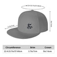 thumbnail image 2 of DouZhe Flat Brim Cap Snapback Hat, Gothic Style Letter K Prints Adjustable Gray Adult Baseball Cap, 2 of 6