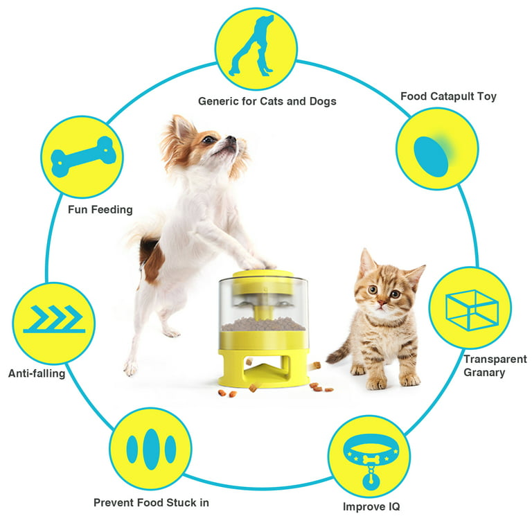 Interactive Cat Iq Toy Puzzle Feeder Pet Food Dispenser Kitten Training