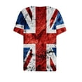thumbnail image 5 of Lilgiuy Womens 4th of July Tops V Neck Buttons Trendy Shirts Short Sleeve Dressy Blouses 2024 American Flag Star Print Shirts Clothes(Red,S), 5 of 5