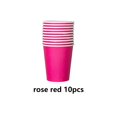 thumbnail image 3 of Injueey 10 Uds. De vasos de papel para jardín de infantes, papel desechable, pintura de juguete, artesanía ambiental, educación pura, bebidas frías, Mostrada Rosa roja Injueey HA071325-11, 3 of 6