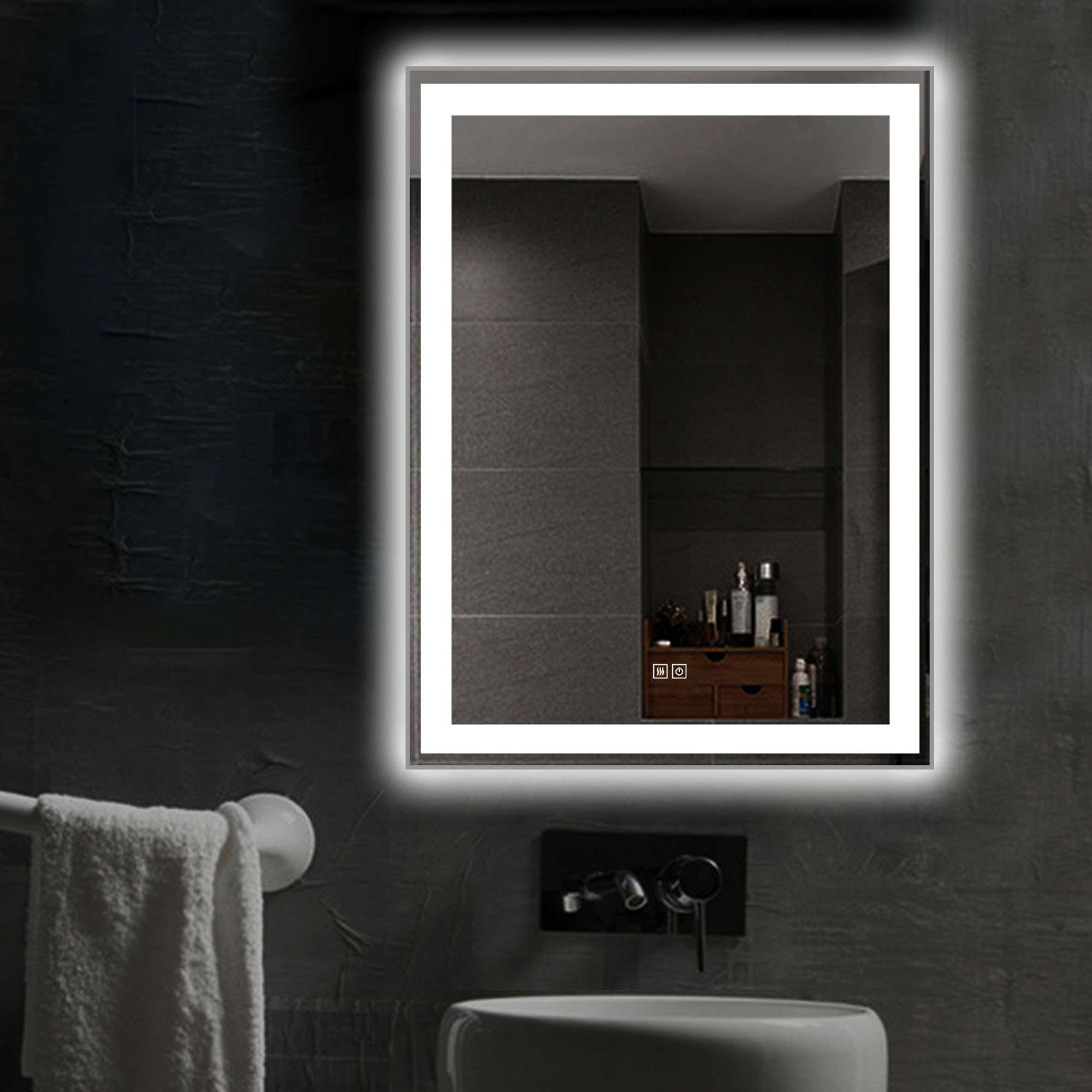 40" x 32" Modern LED Mirror