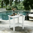 thumbnail image 2 of OTSUN Adirondack Outdoor Side Table Set of 2, 16" HDPE Patio Side Table with Shelf, Weather Resistant Easy Maintenance for Backyard Pool Porch Garden & Lawn, 2 of 8