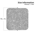 thumbnail image 2 of Yiaed GlitterSilver Print Leather Coasters for Drinks - Cup Coasters Coffee Table Kitchen Table Bar, Home & Office Gifts Handmade Drink Coasters-Square, 2 of 6