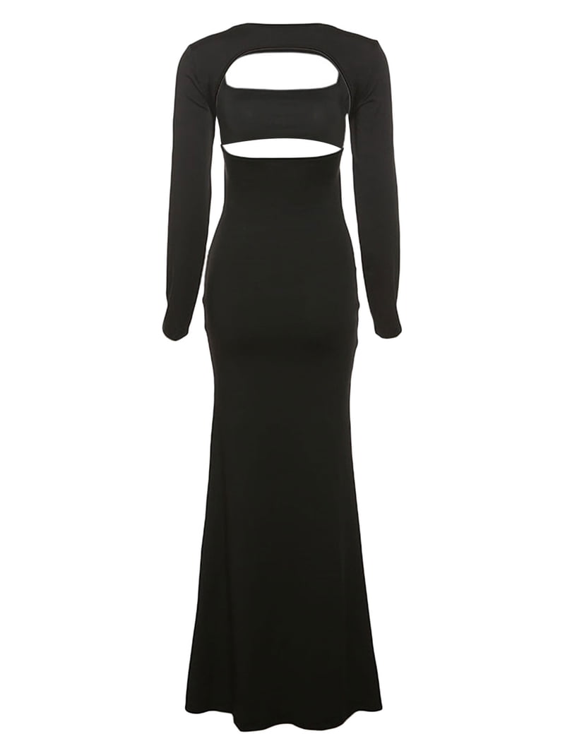white christmas dresses Black Dress with Stomach Cut Out main image 0