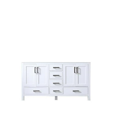 60 in. Jacques Vanity with Cabinet, White